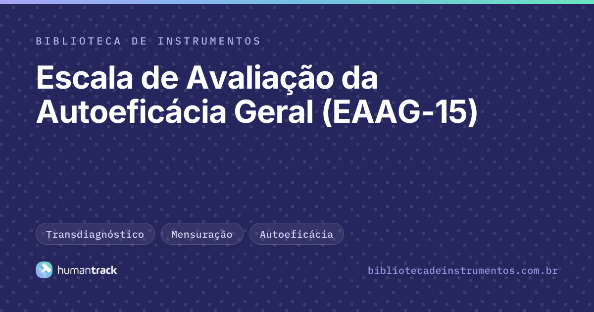 EAAG-15: aplicação e interpretação | HumanTrack
